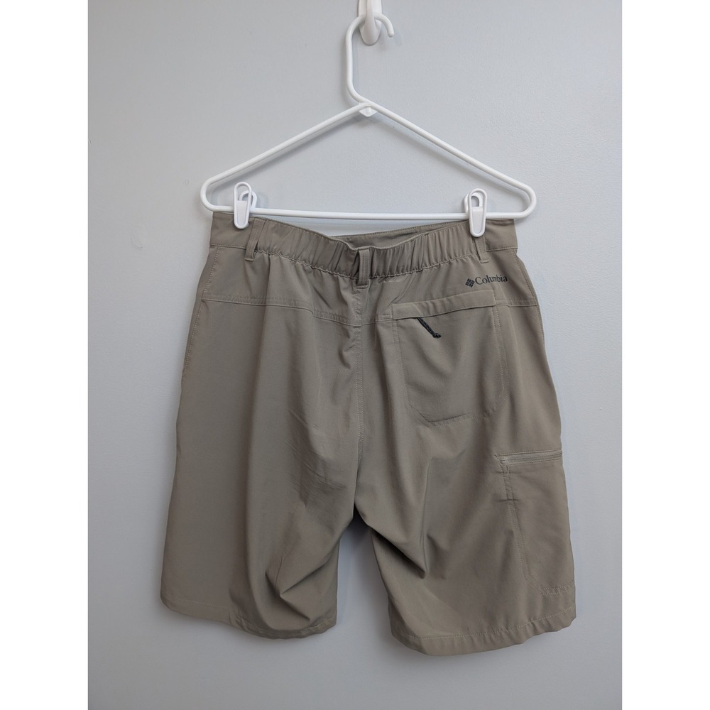 D6 Columbia Mens Polyester Zipper Pockets Shorts Beige Size 32 Khaki - Picture 2 of 4